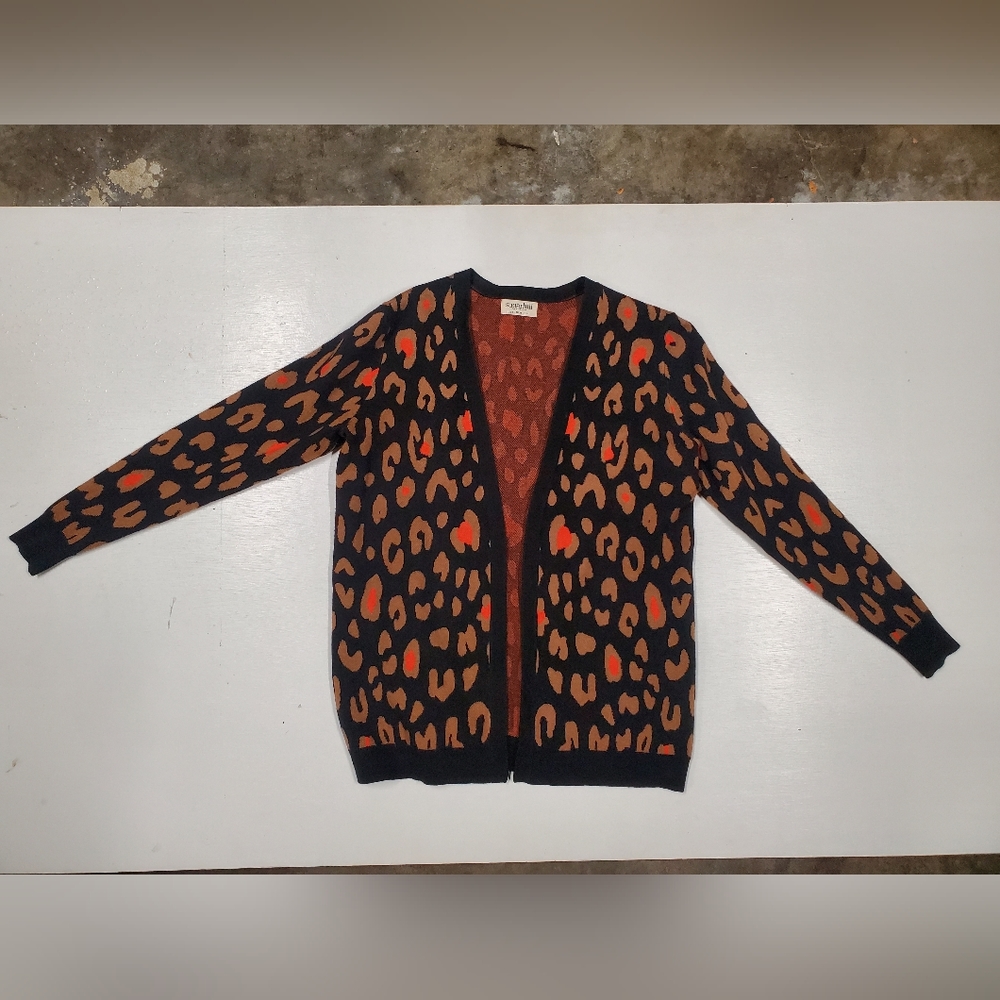 Sugarhill Brighton Leopard print cardigan -- never worn